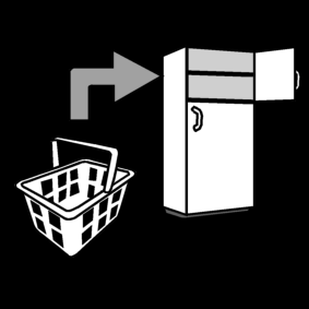 ranger les courses dans le congélateur